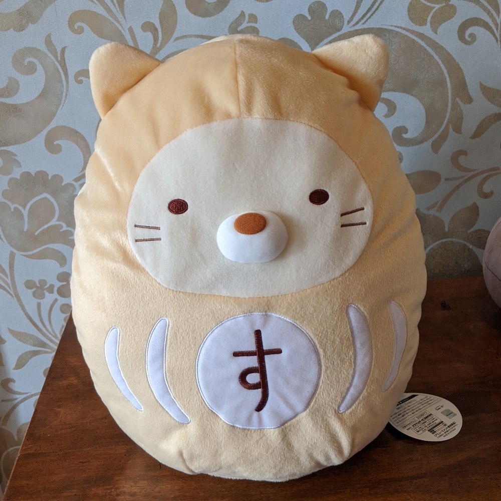 Sumikko Gurashi Neko Cat Daruma Plush XL Japan
